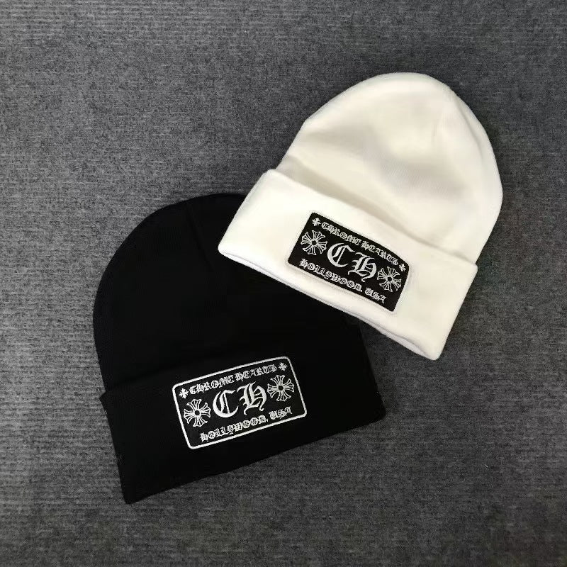 Chrome Hearts printed embroidered wool knitted Beanie  hats