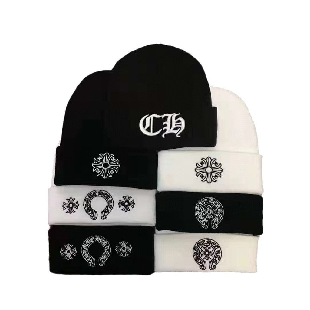 Chrome Hearts printed embroidered wool knitted Beanie  hats