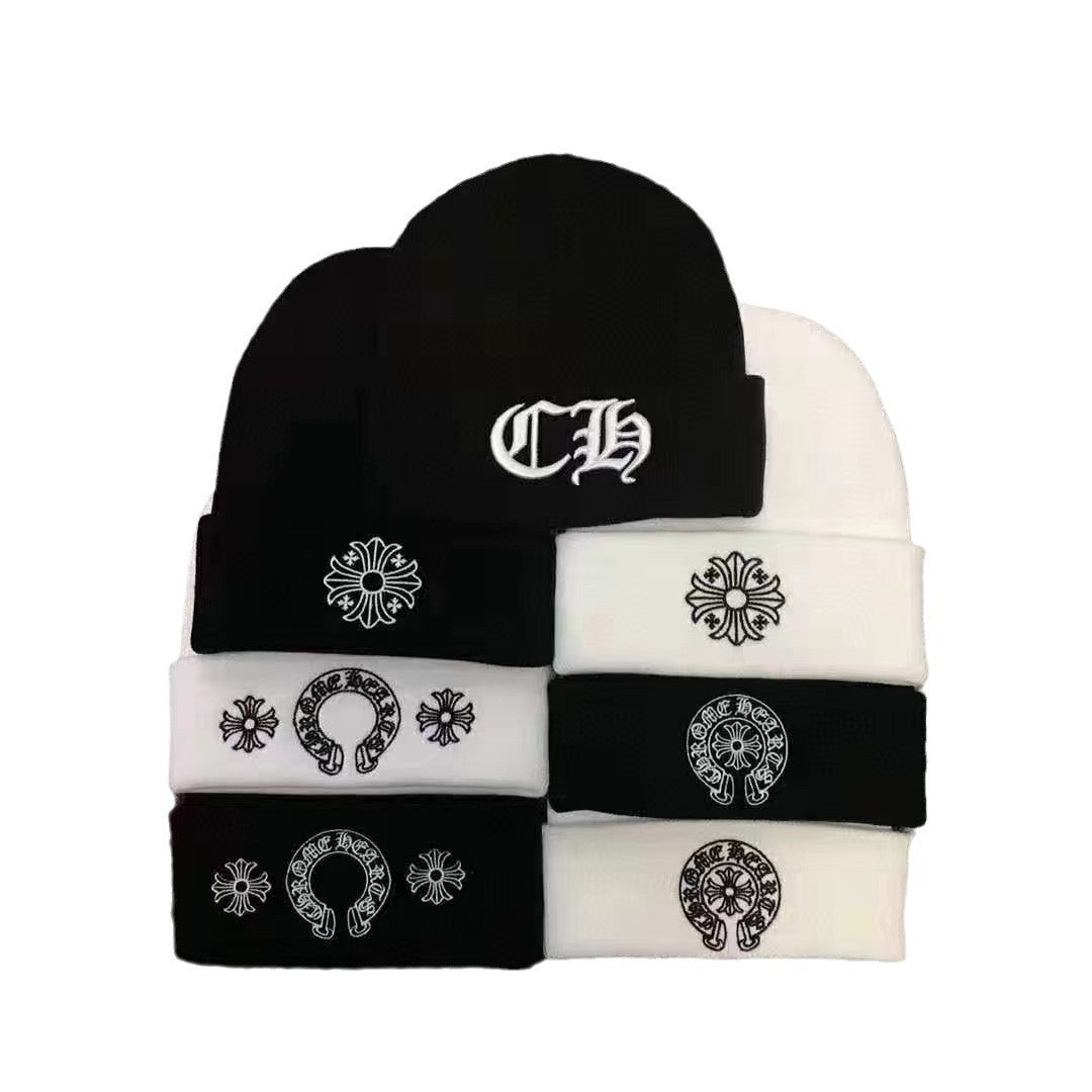 Chrome Hearts printed embroidered wool knitted Beanie  hats