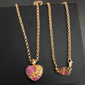 Chrome Hearts diamond-studded versatile heart pendant necklace