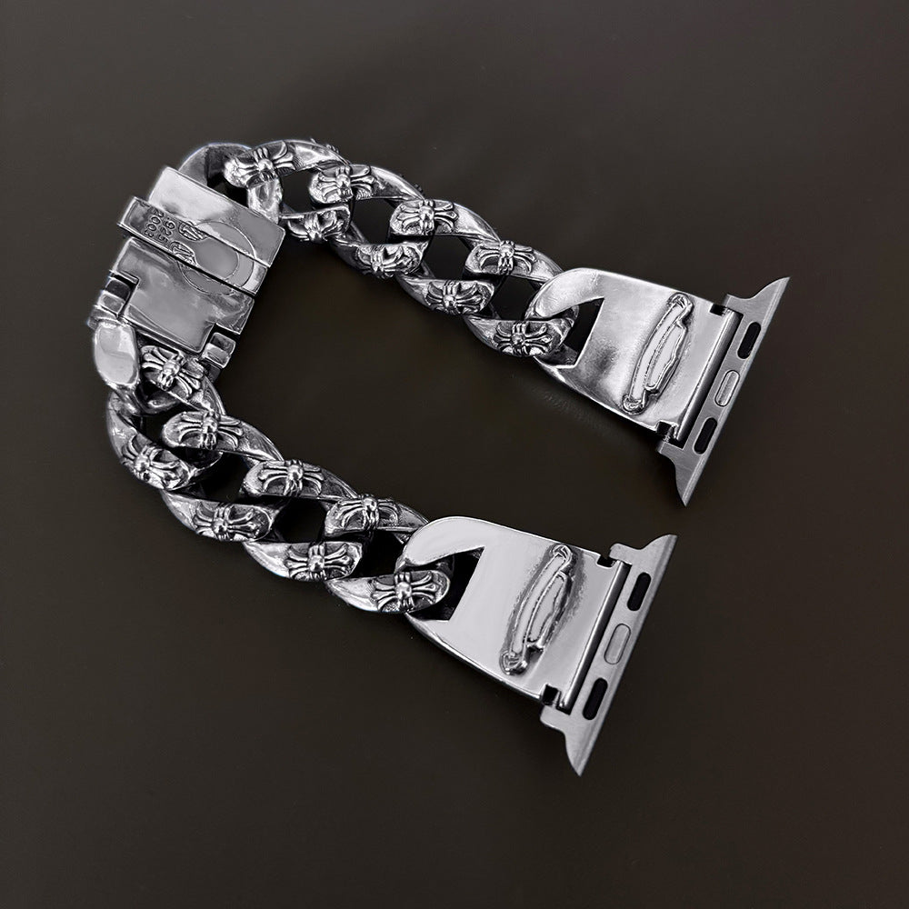 Chrome Hearts cross flower watch strap