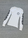 Chrome Hearts waffle horseshoe print long-sleeved Sweathirt