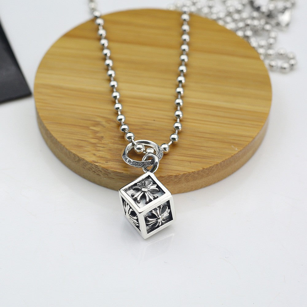 Chrome Hearts hip-hop punk dice pendant necklace