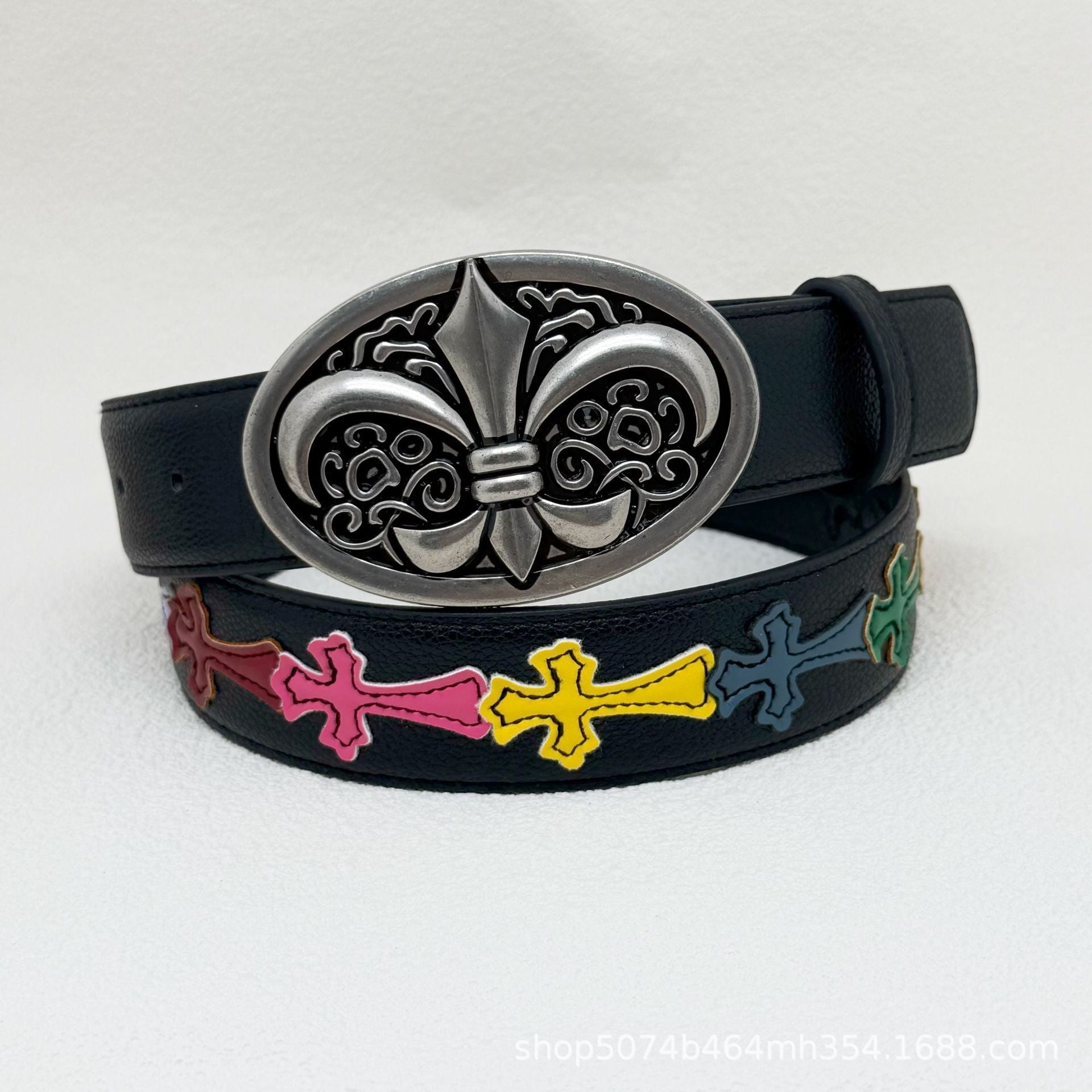 Chrome Hearts Black Cross Color Belt