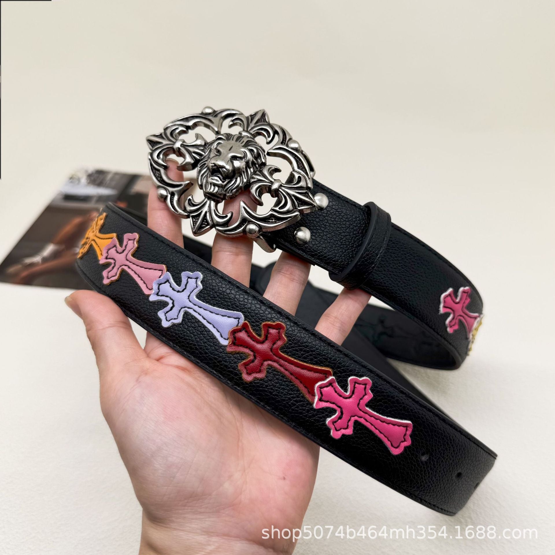 Chrome Hearts Black Cross Color Belt