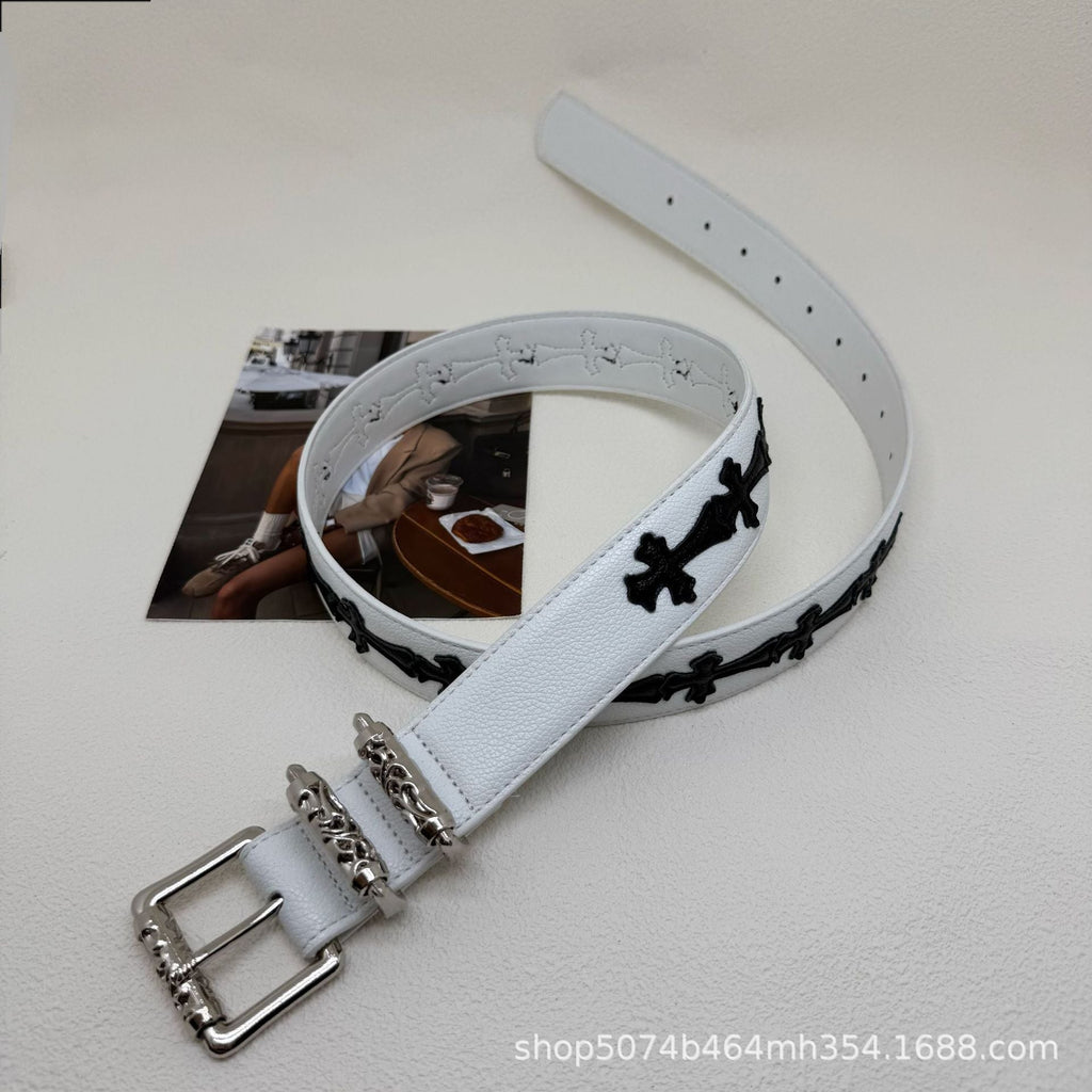 Chrome Hearts Retro Black Cross Color Belt