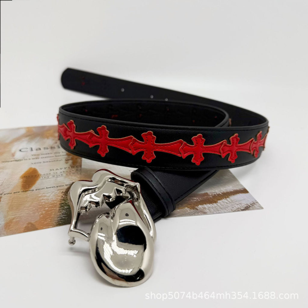 Chrome Hearts Retro Black Cross Color Belt