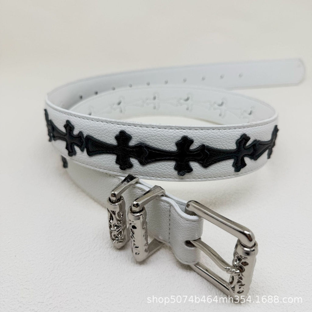 Chrome Hearts Retro Black Cross Color Belt