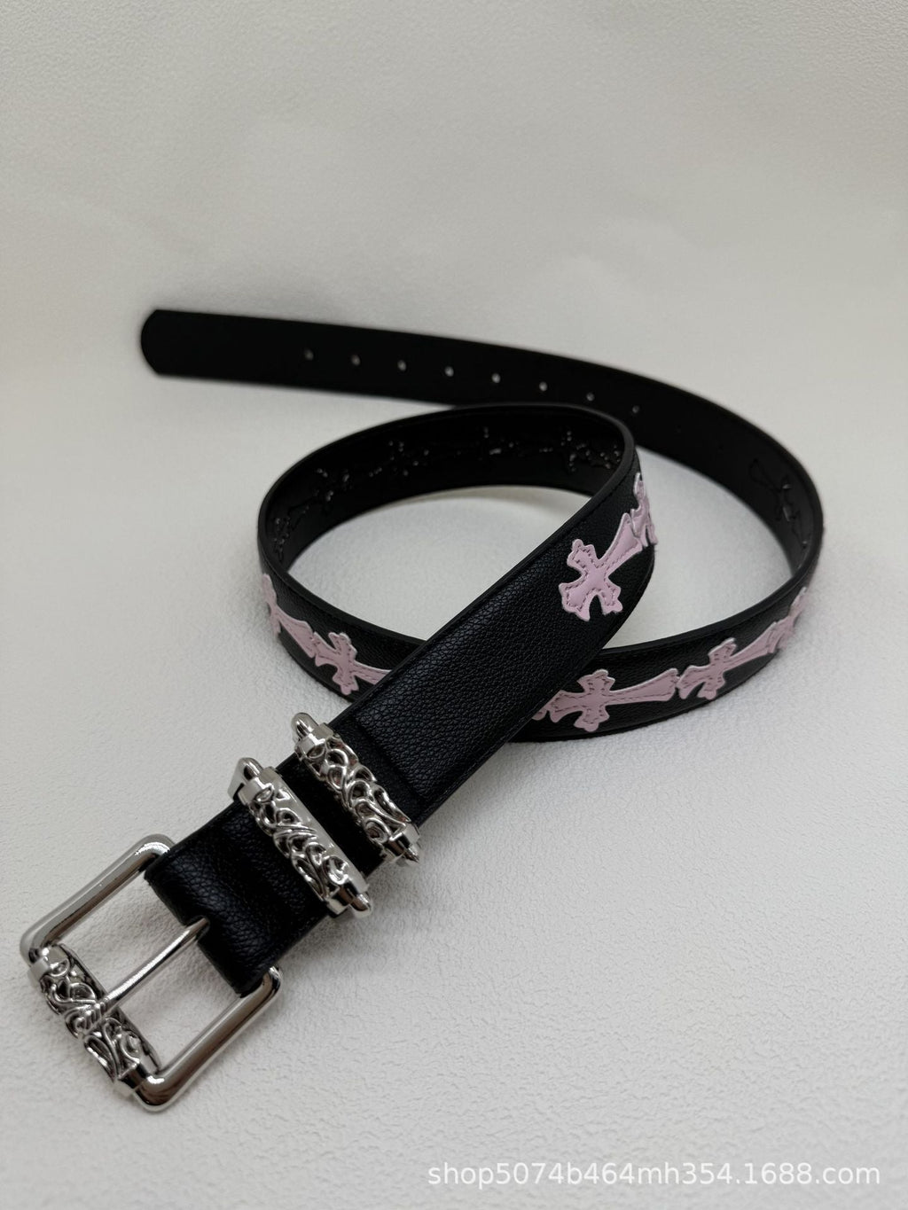 Chrome Hearts Retro Black Cross Color Belt