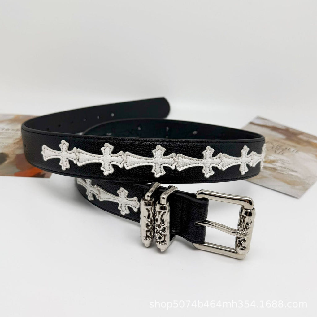 Chrome Hearts Retro Black Cross Color Belt
