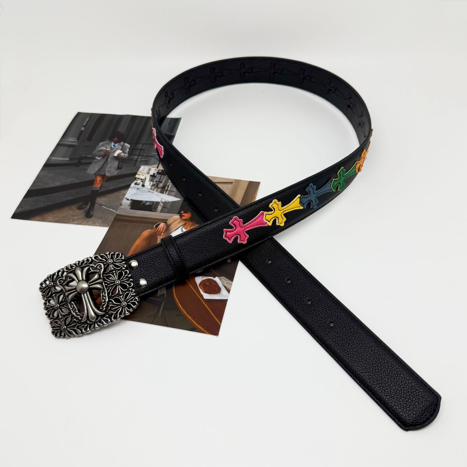 Chrome Hearts Cross Color Retro Vintage Belt