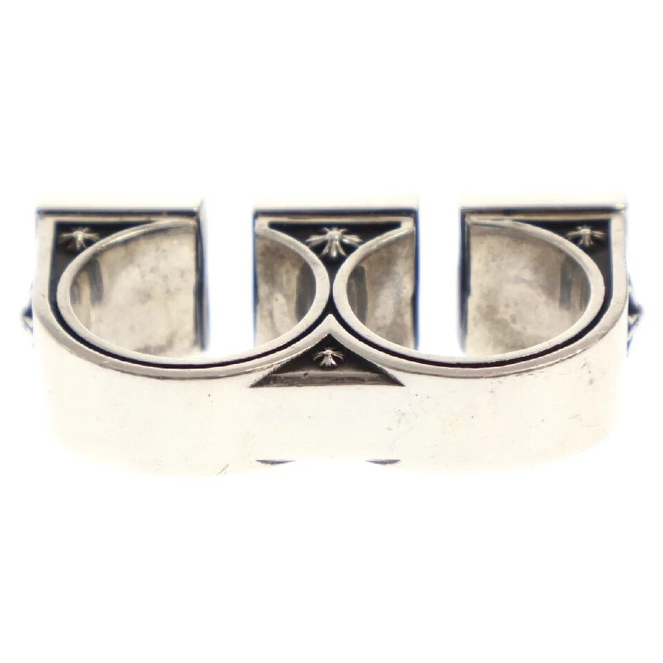 Chrome Hearts Double Brass Knuckles Silver Ring – CH-Jewelry