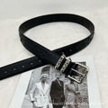 Chrome Hearts White Pebbled Leather Belt