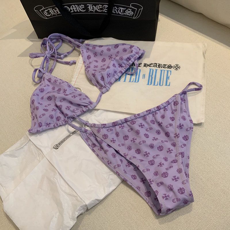 Chrome Heart Sexy Two-Piece Vacation Swimwear Bikini