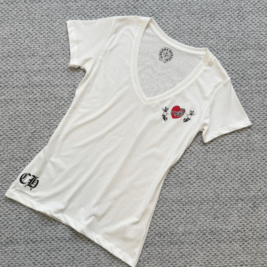 Chrome Hearts New V Nceck Women T-shirts