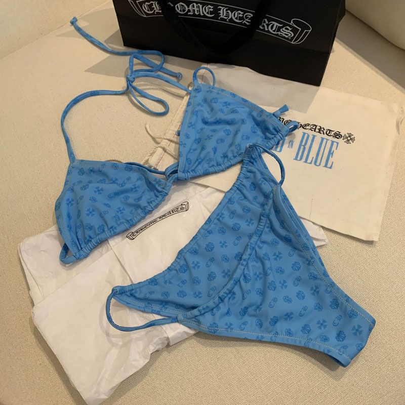 Chrome Heart Sexy Two-Piece Vacation Swimwear Bikini