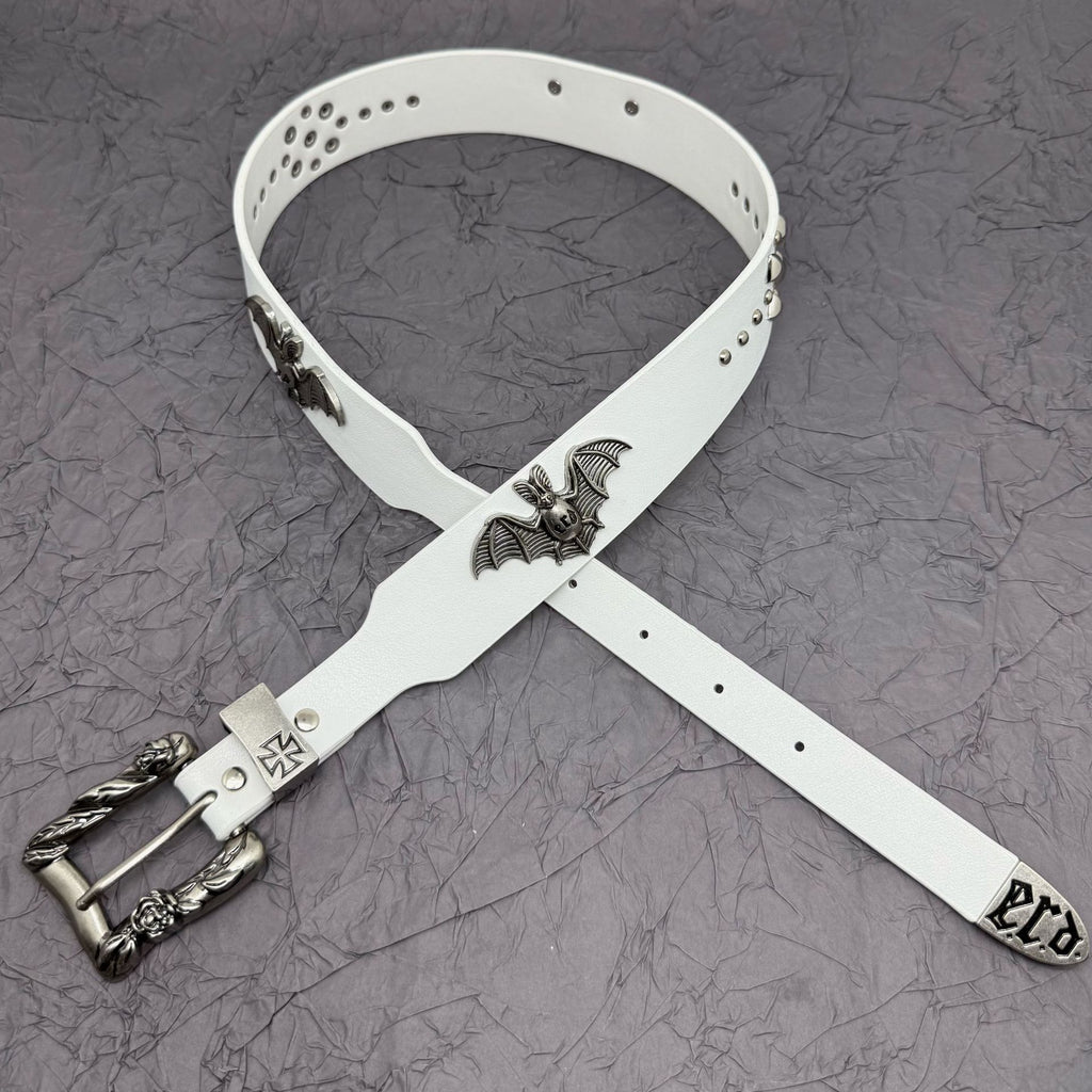 ERD Bat & Cross Punk Rivet Belt