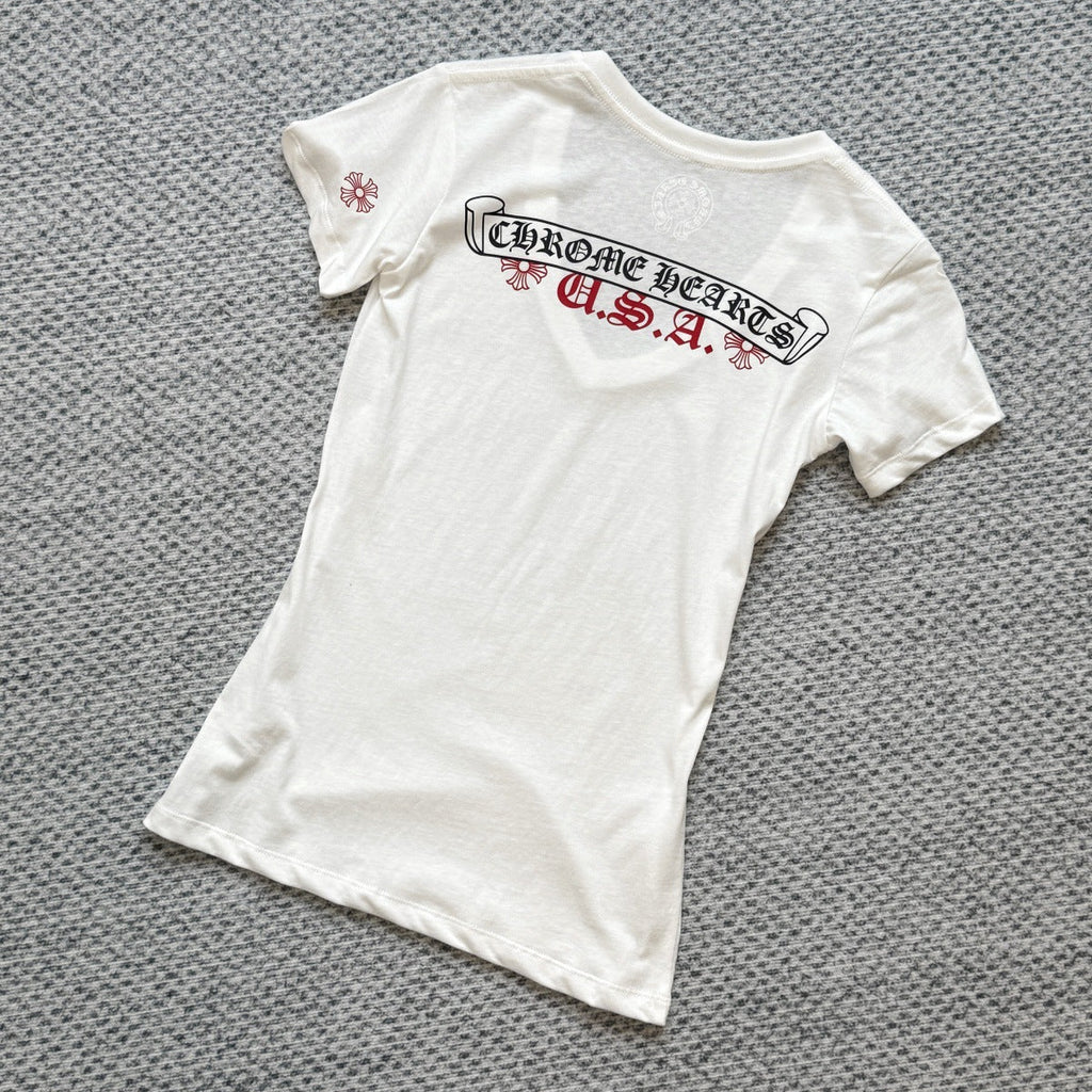 Chrome Hearts New V Nceck Women T-shirts